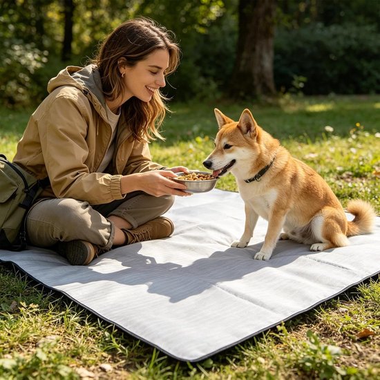 Thermische mat - Isolerende deken - Outdoor comfort - Water- en oliebestendig - 240 x 240 cm - Zilver — afbeelding 2