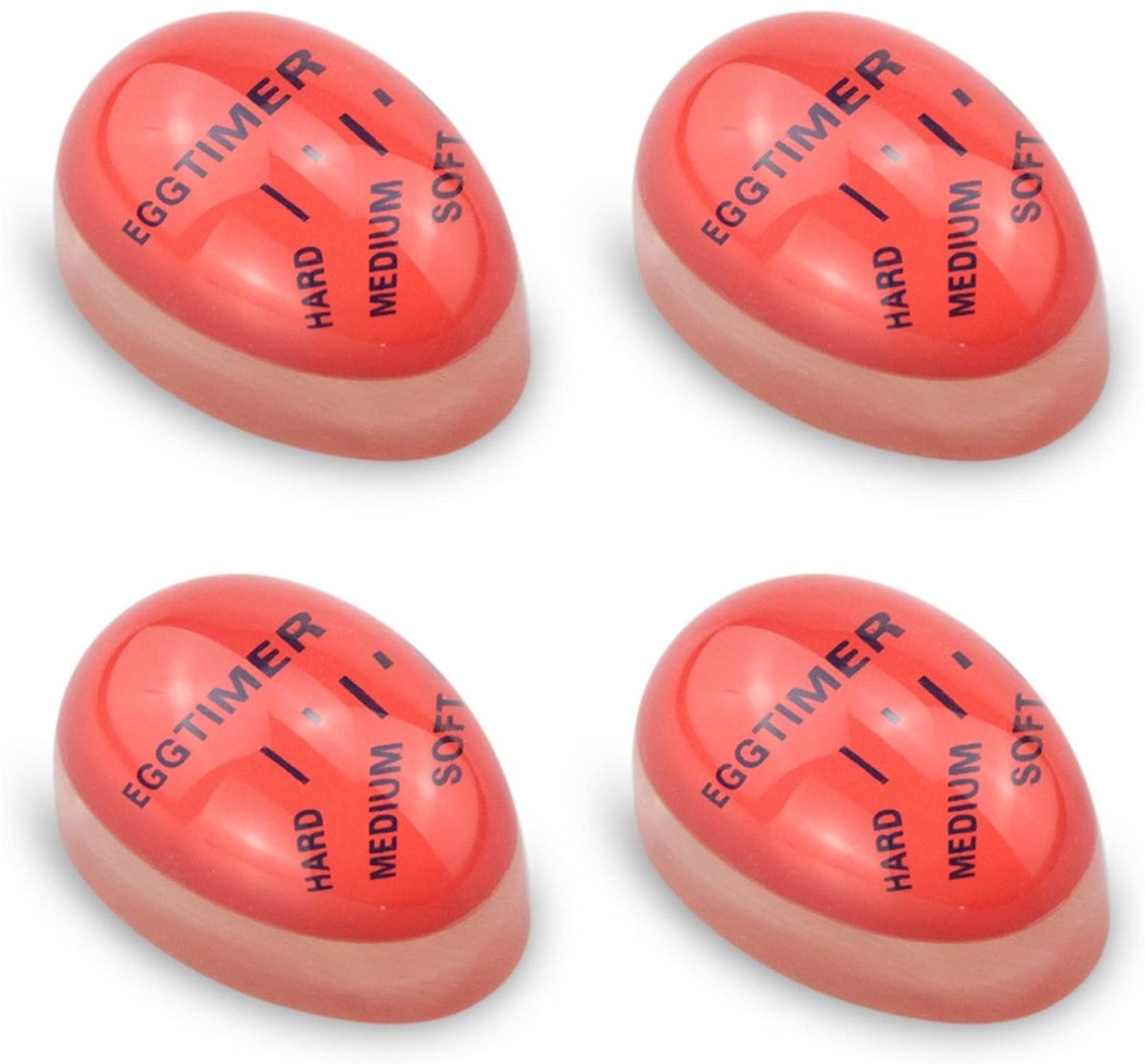 TOVBMUP Eierwekker - Egg timer - Kook-eierwekker - Kookwekker - Selecteer de gaarheid van eieren door temperatuur - 4 stuks