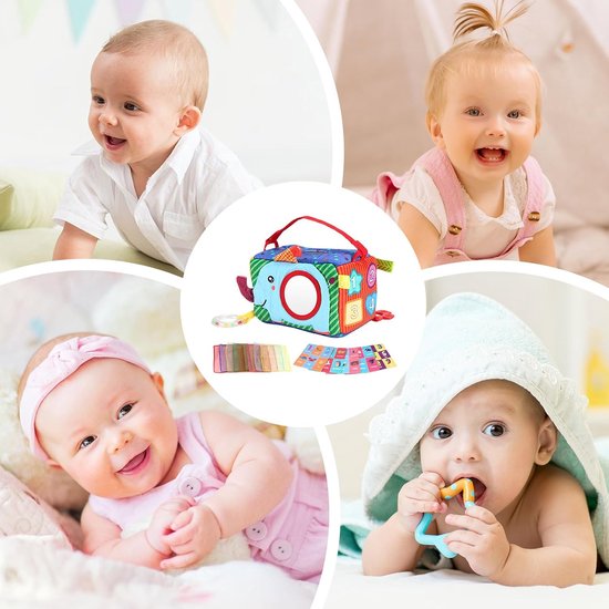 Baby Zakdoekjes Doos - Educatief Speelgoed - Interactief Leren - Stimuleert Fijne Motoriek - 20 x 15 x 14 cm — afbeelding 2