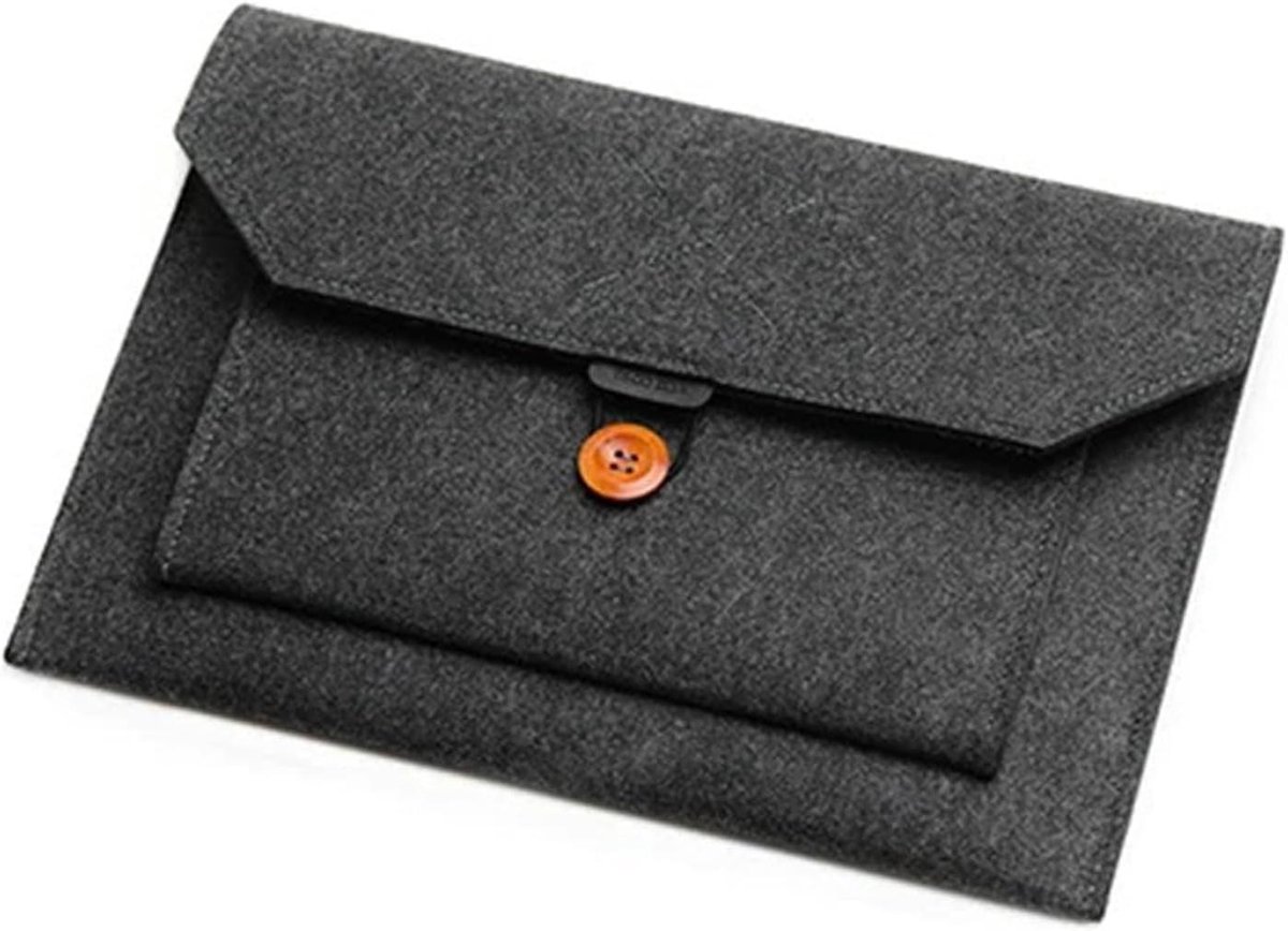 Tablet Sleeve - Notebook Tas - Veilig Vervoer - Meerdere Vakken - 13 inch - Donkergrijs