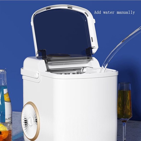 IJsblokjesmachine - IJsmachine aanrecht - Drankjes Koelen - Snel ijs in 6 minuten - 22 lbs per dag - Zilver — afbeelding 3