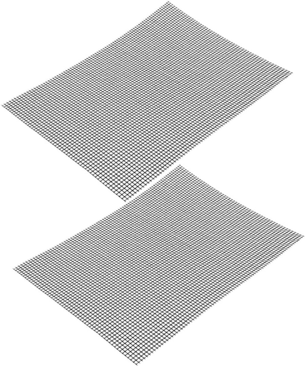 Herbruikbare Grillmat - Barbecue Mat - Buiten Koken - Antiaanbak Glasvezel - 40 x 33 cm - Grijs