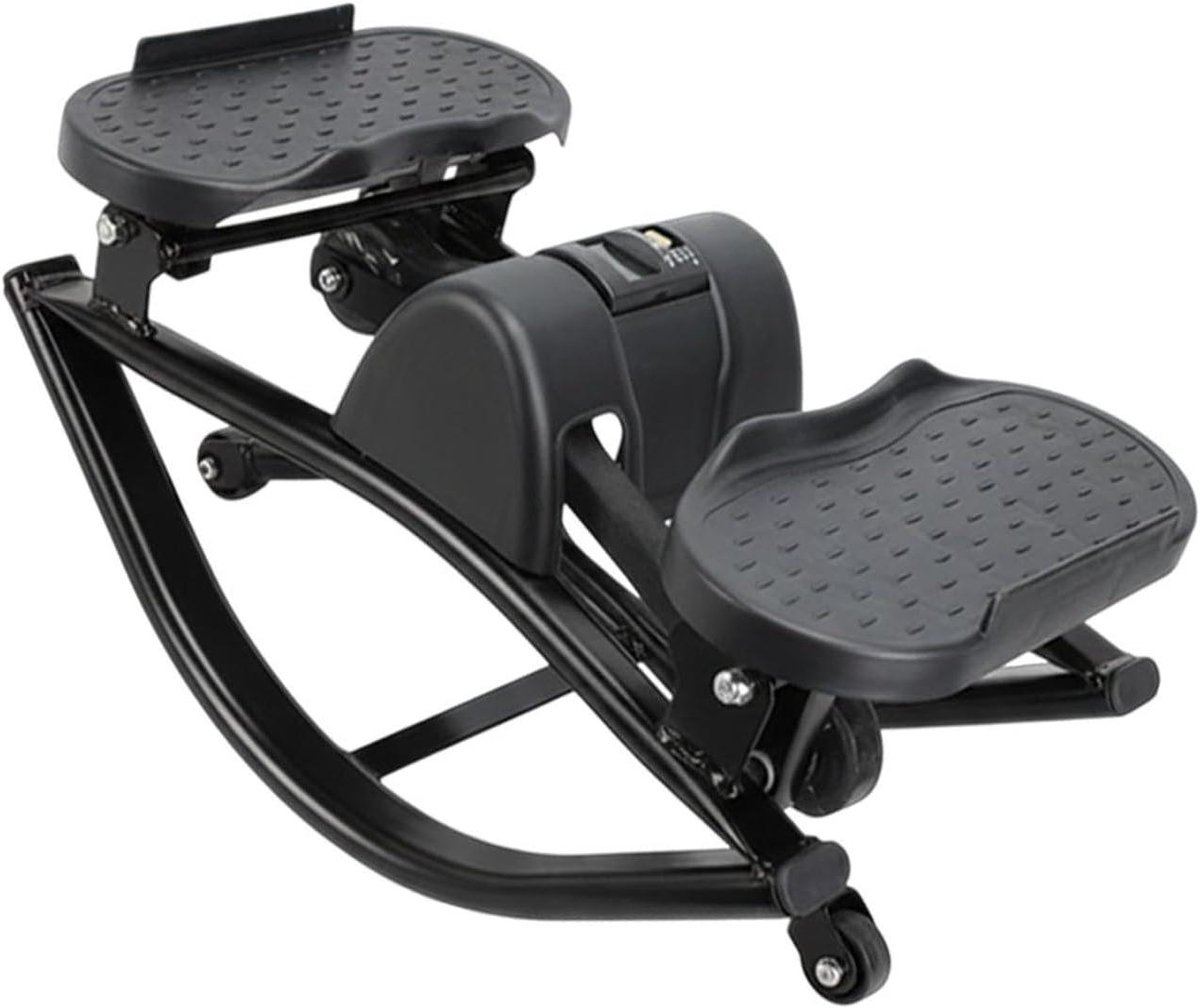 Cardiosteper - Loopmachine Fitness - Thuis Trainen - Geluidsloze Hydrauliek - 49x27x23 cm - Zwart