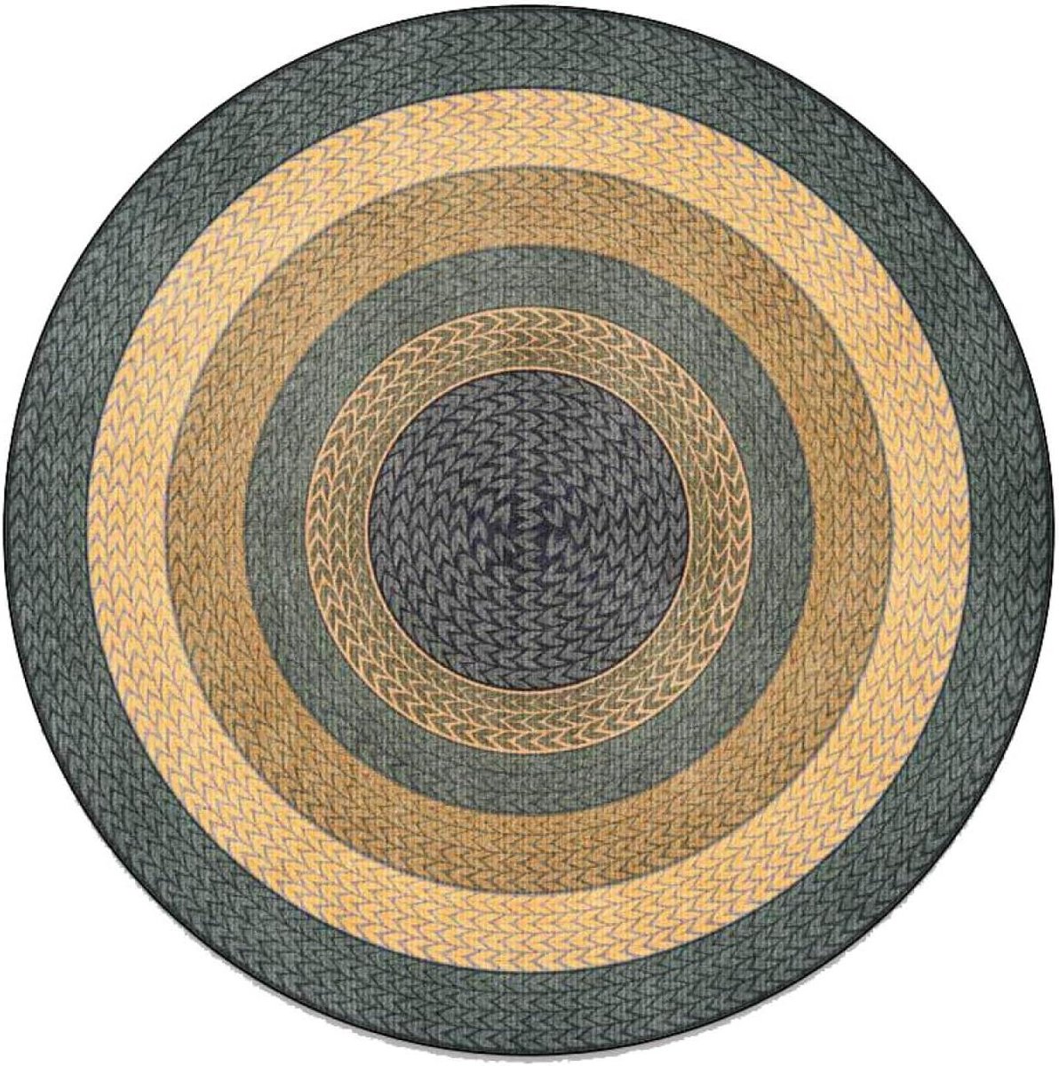 Rond Vloerkleed - Cirkeltapijt Jute - Woonkamer Decoratie - Machinewasbaar Ontwerp - 100cm