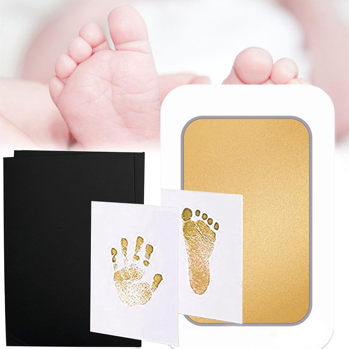 Leave-in Stamping Clay voor Baby Hand- en Voetafdrukken, Uniek Cadeau voor Babyshowers, Herinneringsdecoratie voor Opslagdozen en Kinderen
