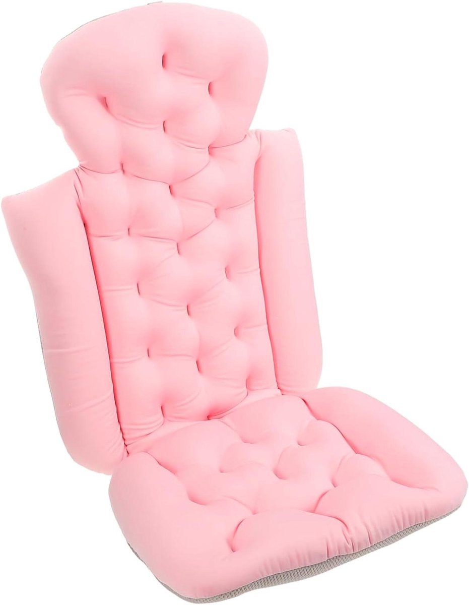 Badkuipkussen - Badmat - Ontspannen - Antislip textuur - 94 x 39 x 7 cm - Roze