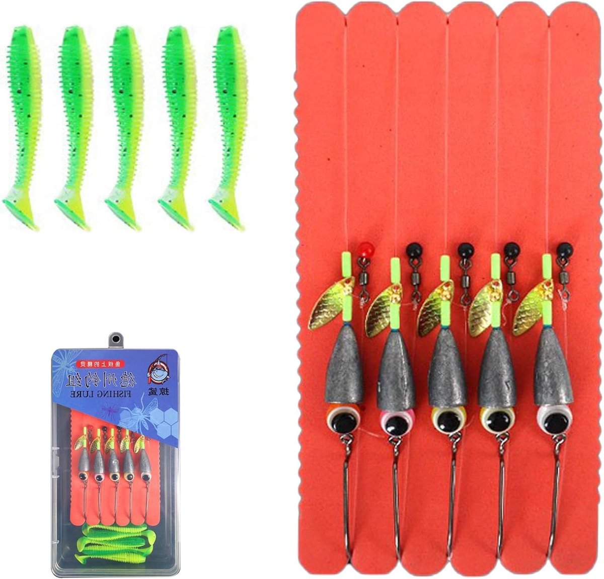 Vis Set - Haken Set - Vissen - Inclusief Tackle Box - 5 Stuks - Zilver
