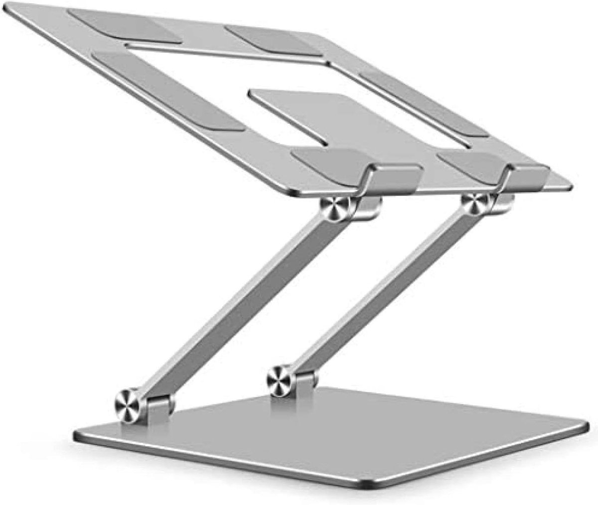 Laptopstandaard - Laptophouder - Ergonomisch Werken - Verstelbaar Hoogte - 10-18 Inch - Zilver