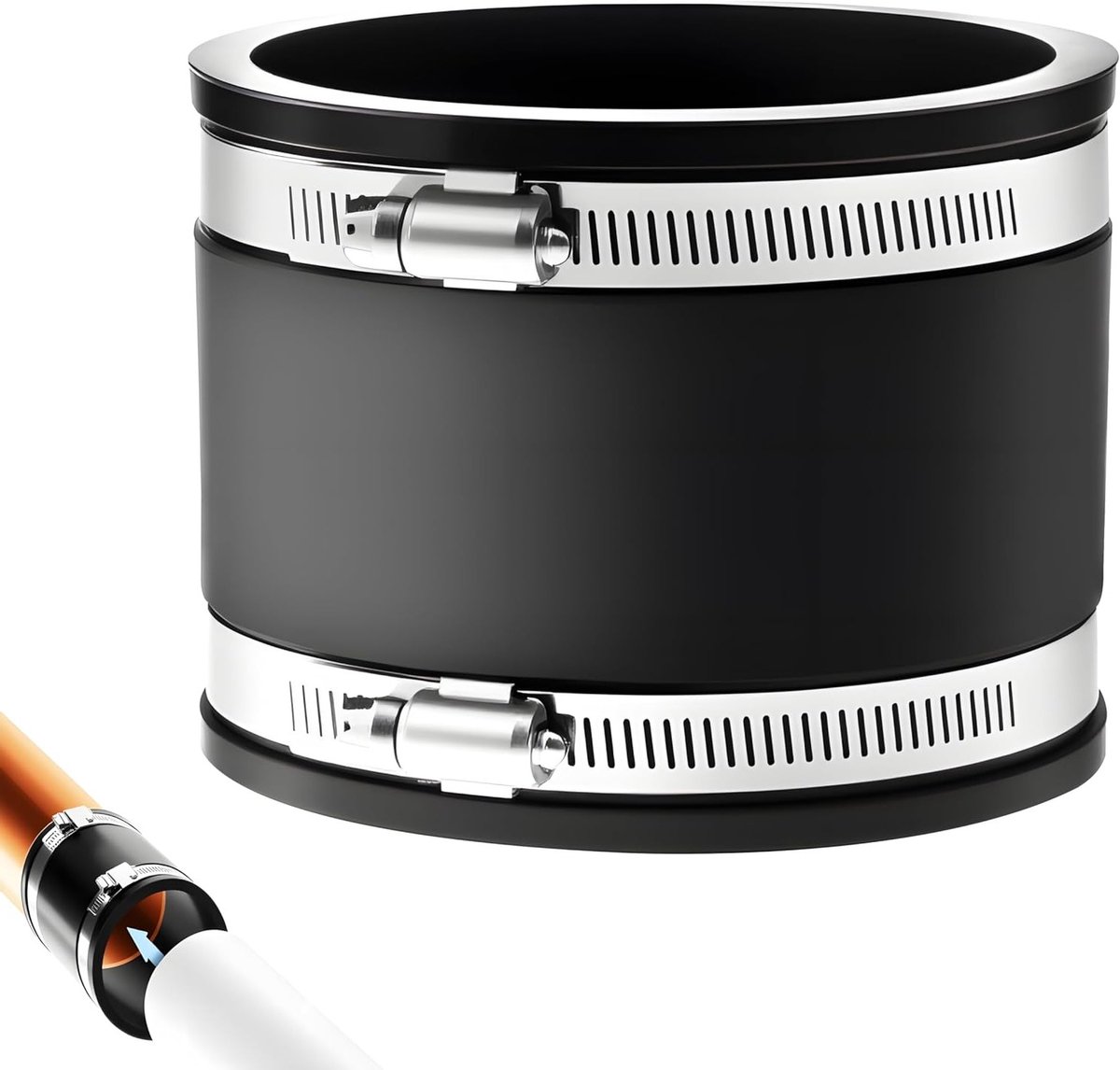 Flexibele Rubber Slangverbinder 100mm voor Ventilator, Carbon Filter en Harde Buizen