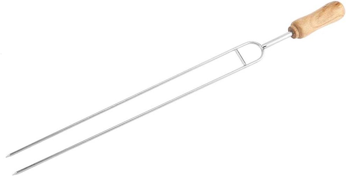 RVS Spiesjes - BBQ Vorken - Vlees Grillen - Houten Handvat - Niet gespecificeerd - Zilver