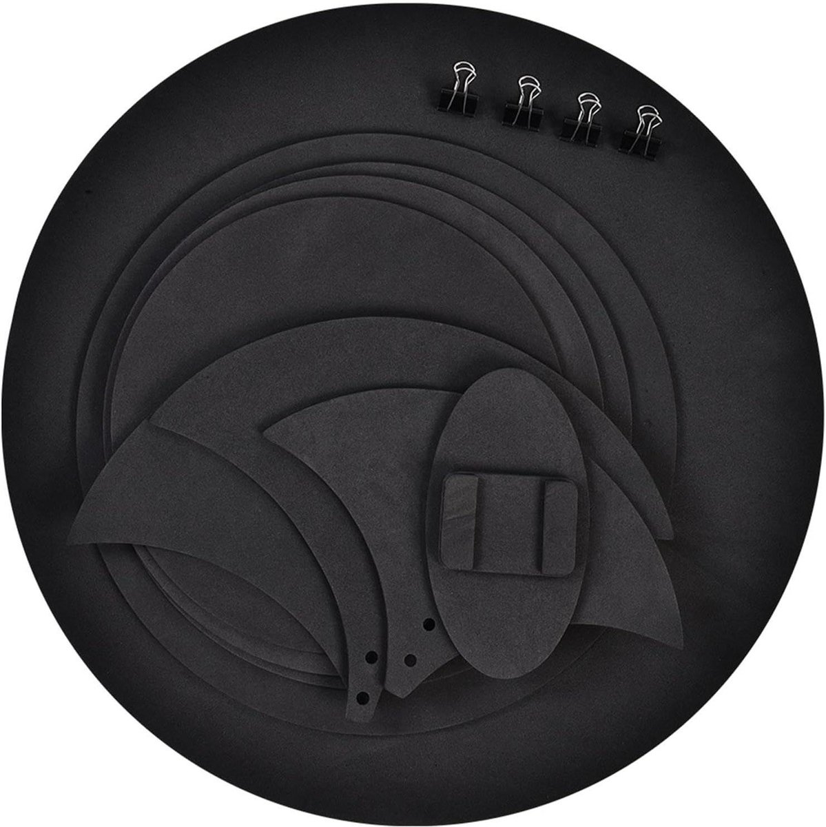 Drum Mute Set - Oefen Pads - Stil Drummen - Effectieve Geluidsreductie - 10 Stuks - Zwart