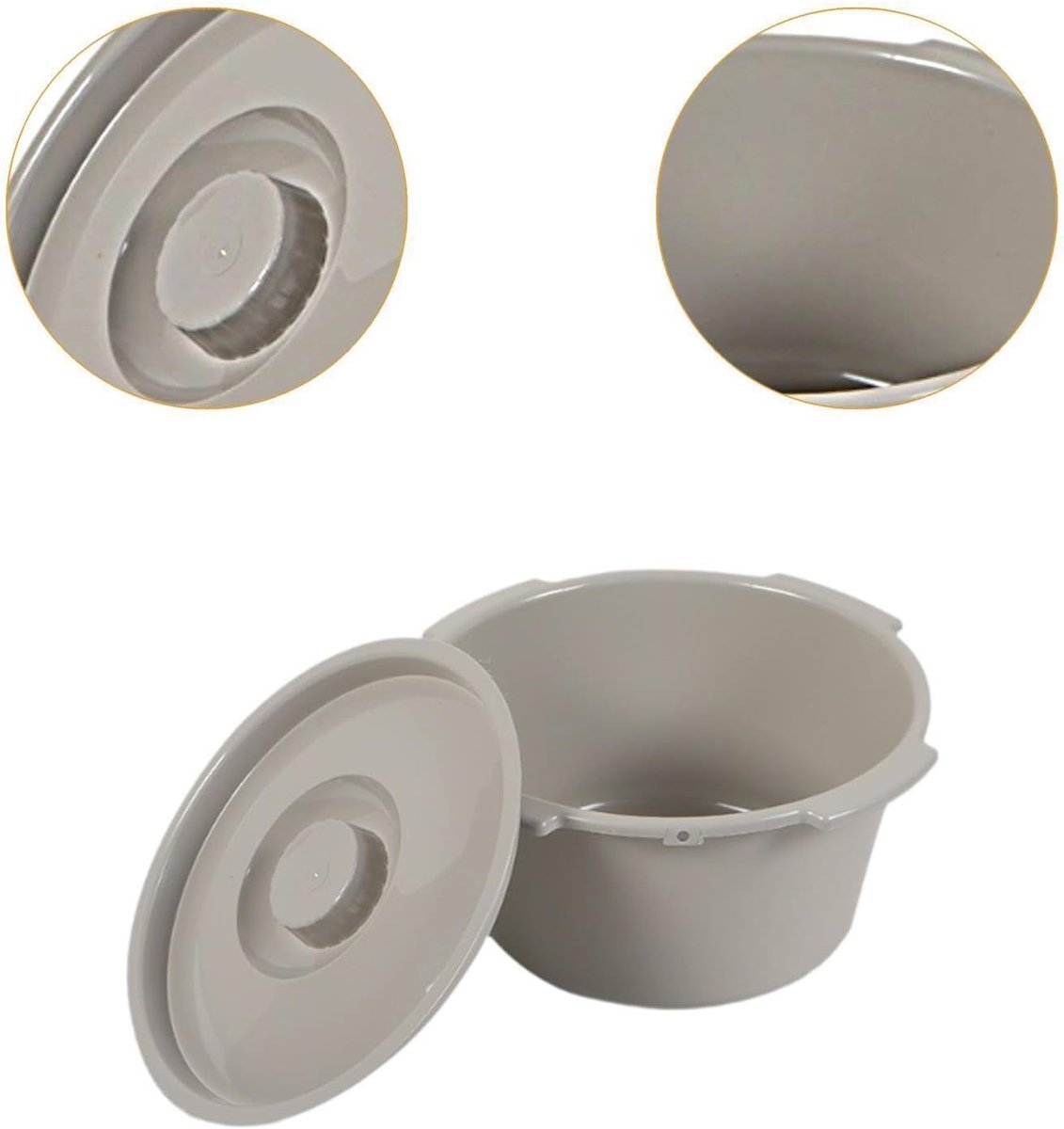 Toilet Emmer - Pot Emmer - Ondersteuning Toiletgebruik - Met Deksel en Handvat - 30 x 20 x 20 cm