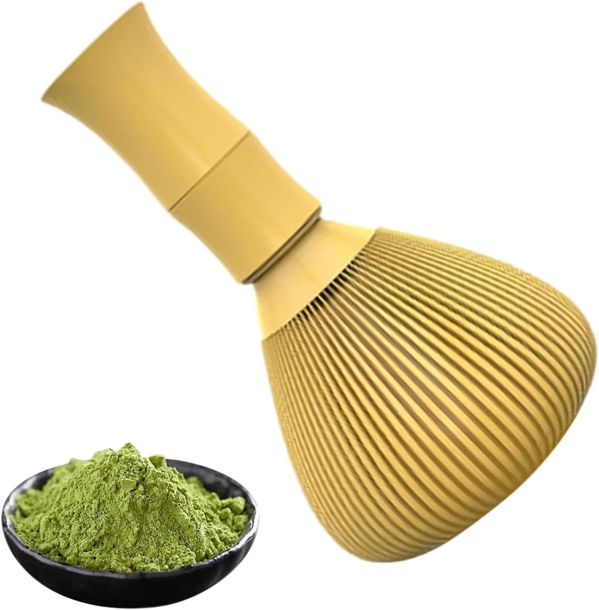 Matcha Klopper - Thee Garde - Matcha Ceremonie - Afneembare Structuur - 6x12 cm - Geel