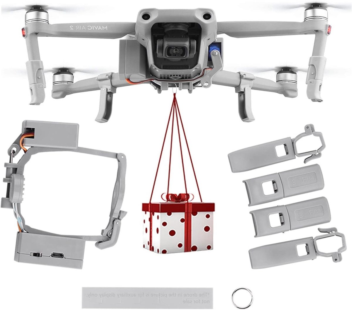 Allecto plus - Drone Air Dropping Thrower Systeem met Landingsgestellen voor Vissen en Meer - DJI MAVIC AIR 2 Accessoires