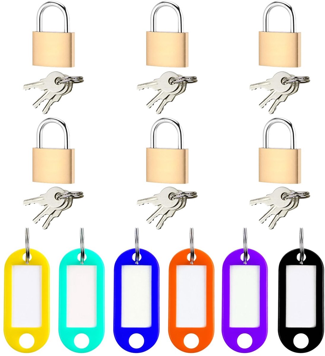 Dailygoody - Mini Padlocks - Luggage Lock - Veiligheid en Gebruiksgemak - Kleurset met Sleutels - Compacte Sloten - Geschikt voor Bagage en Meer