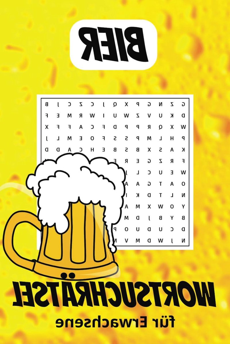 Zoekwoordenboek Bier - Puzzelboek Hobby - Ontspanning Thuis - Grote Letters - 110 Pagina's - Multicolor