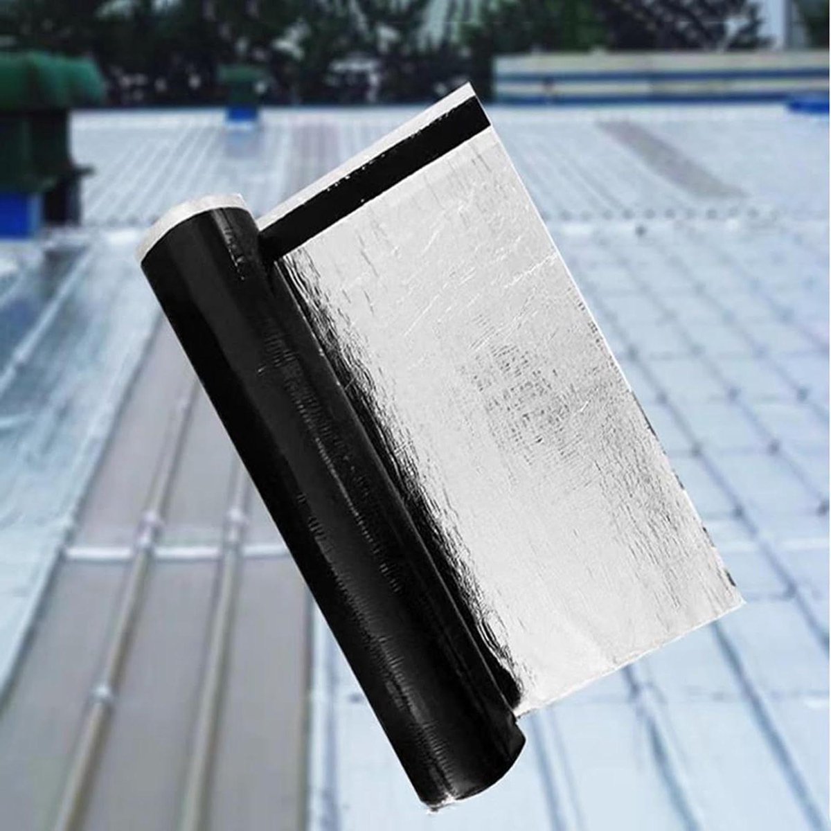 Reparatietape voor daken - Bitumentape aluminium - Daklekkages dichten - Zelfklevend en flexibel - 0.5x7 meter - Grijs