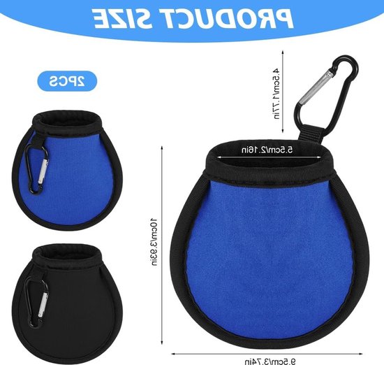 Waterdichte Golfbal Reinigingszak met Carabiner en Dubbele Laag, Ideaal voor Golfaccessoires en Cadeaus voor Mannen en Vrouwen — afbeelding 5