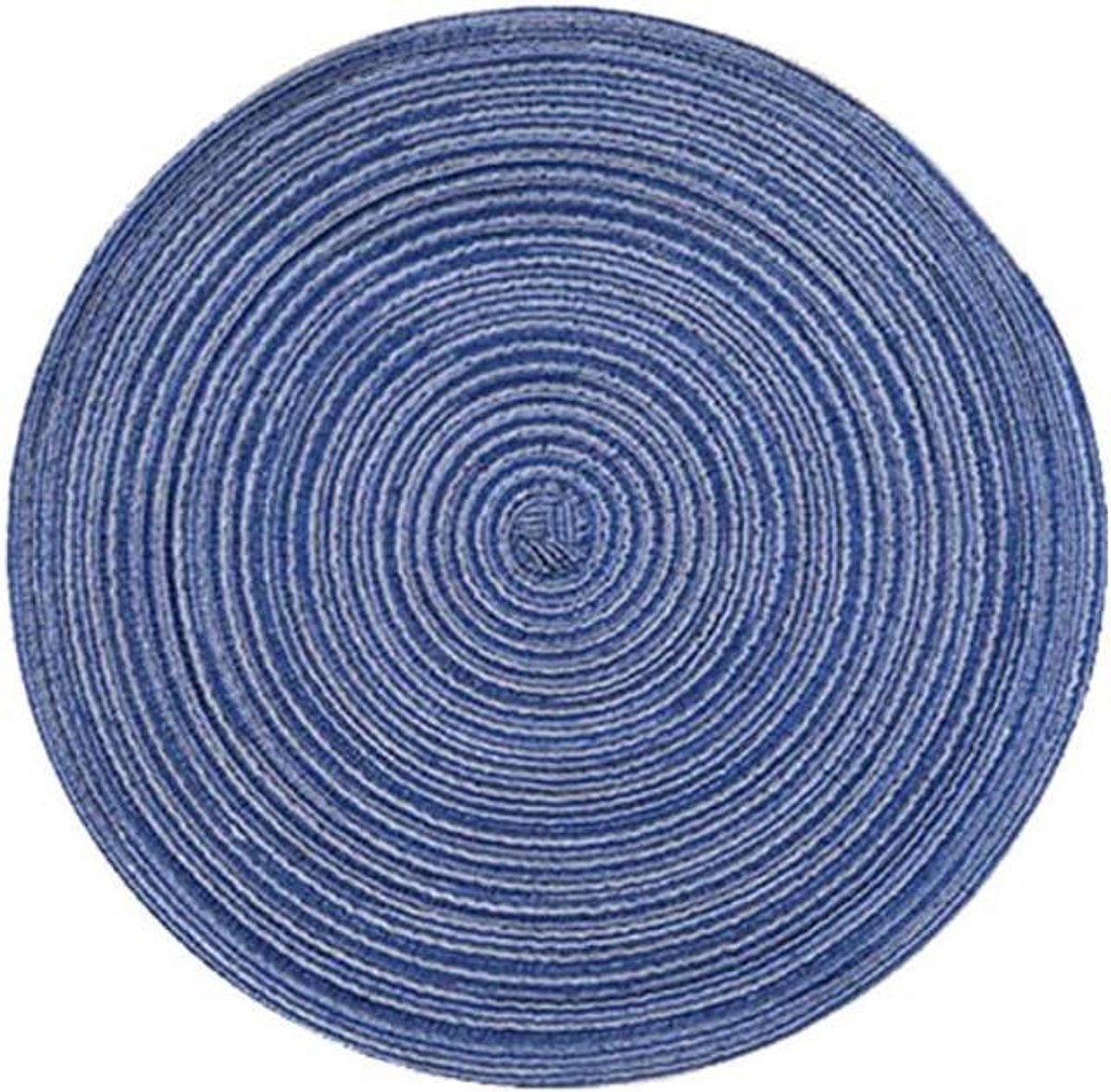 Ronde placemats - Tafelmatten set - Tafel decoreren - Hittebestendig materiaal - 30 cm - Blauw