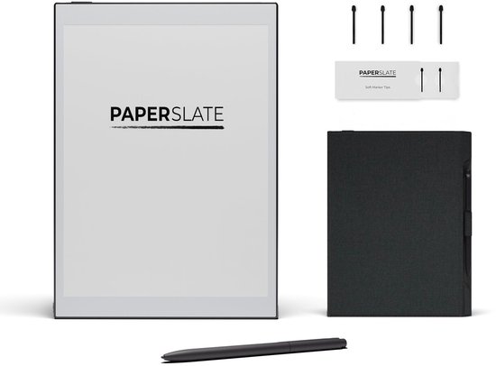 Digitaal notitieboek Paperslate Pack + Grijze hoes + 4 Marke ... - cover