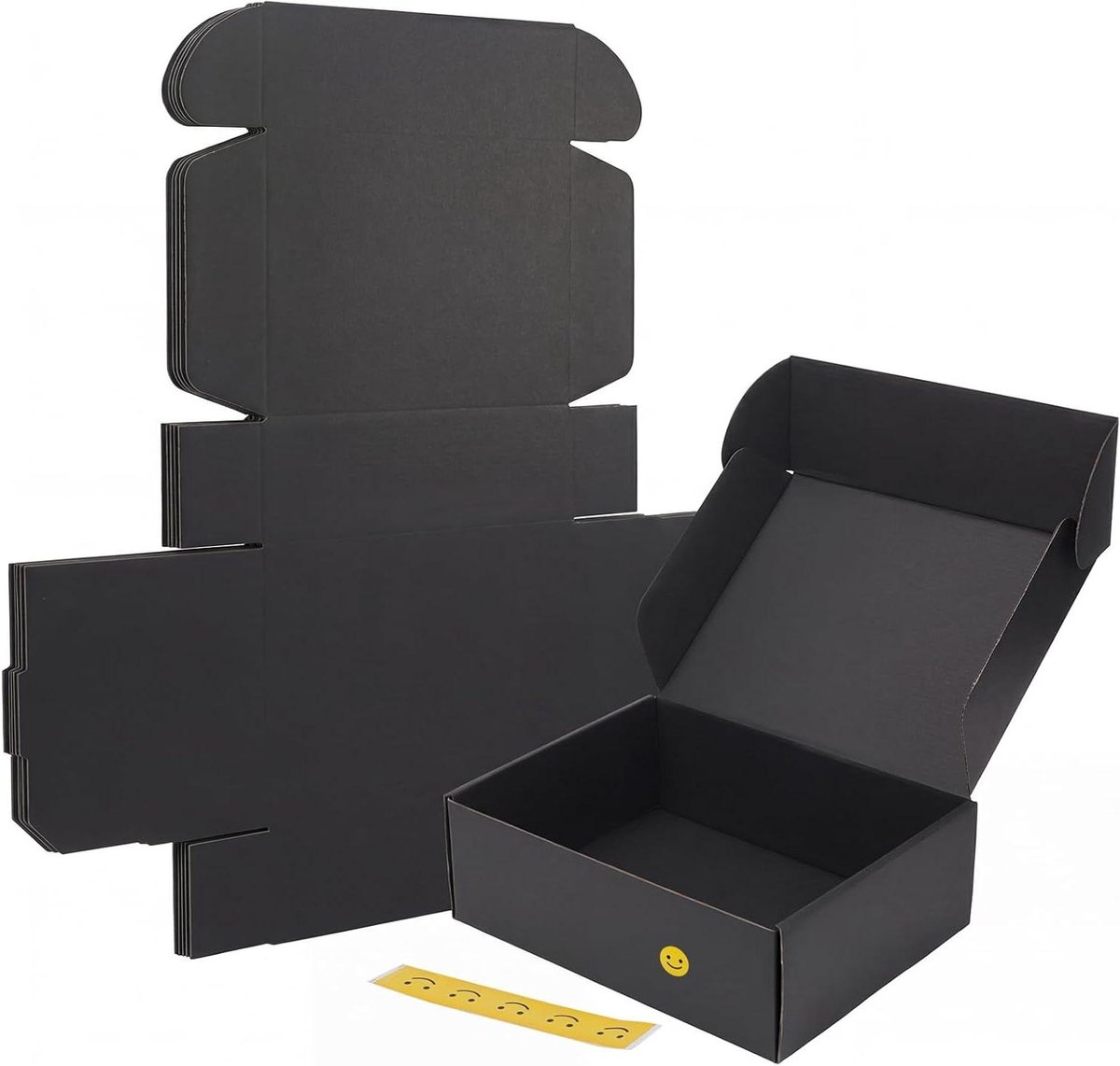 Kartonnen dozen - Verzenddozen opbergdozen - Verhuizen en verpakken - Robuuste constructie - 6 stuks 30 cm - Mat zwart