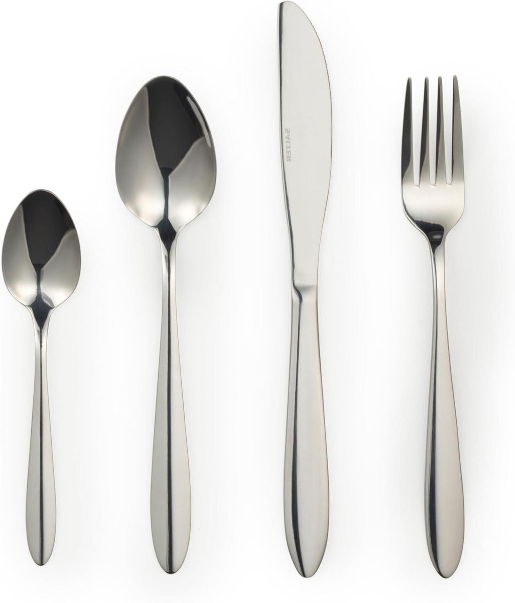 Bestekset - Serviesgoed - Dagelijks dineren - Vaatwasmachinebestendig - 4 personen - Zilver