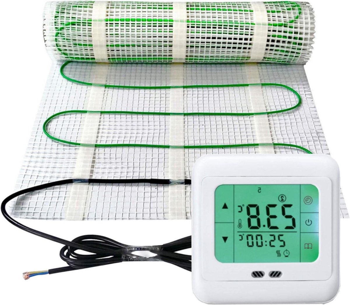 Elektrische Vloerverwarming - Verwarmingsmat - Comfortabele Vloer - Energiezuinig Verwarmen - 4 m² - Wit
