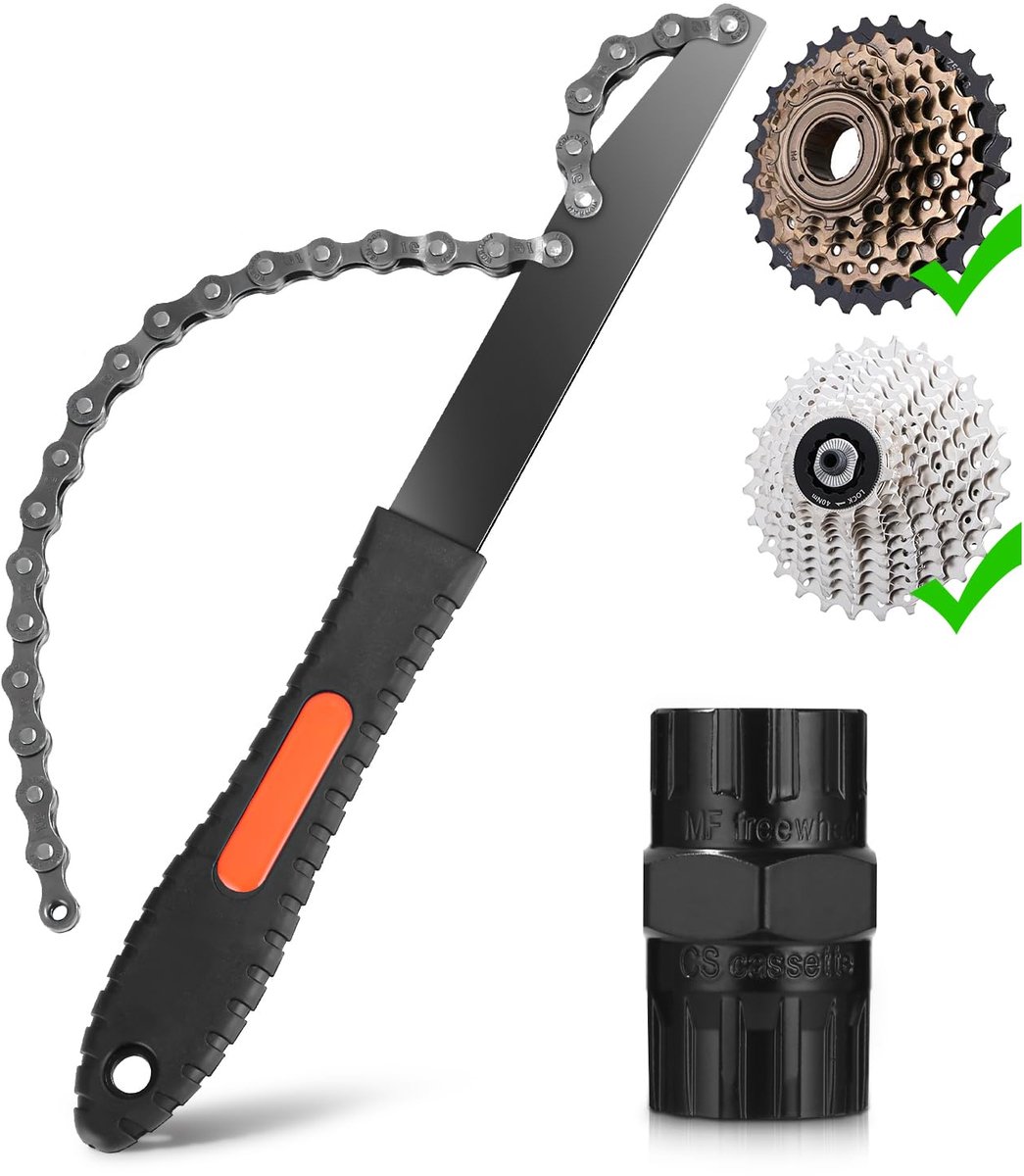 carmdering - Fietsgereedschap - 2-in-1 cassette afnemer met kettingzweep - geschikt voor 5-12 speed cassette - universeel fietsgereedschap