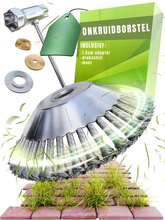 MIRA®Onkruidborstel - Onkruidverwijderaars - Onkruidborstel Electrisch - Onkruidverwijderaar Elektrisch - Zilver - 7cm x 21cm x 13cm