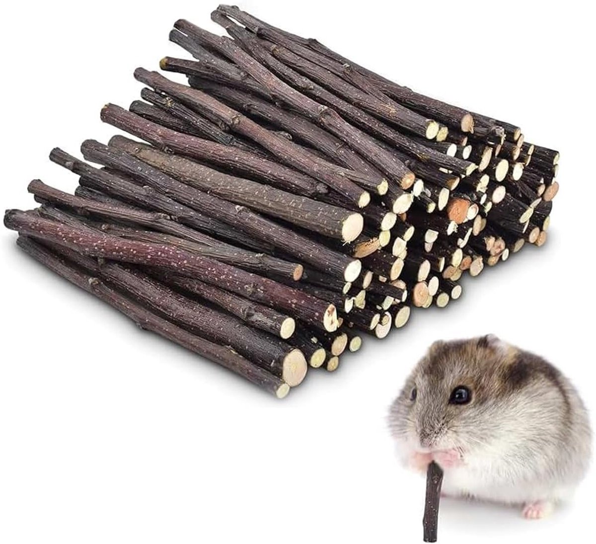 Natuurlijke kauwstick voor kleine huisdieren – Appel takken voor konijnen, cavia’s en hamsters – Speelgoed voor knaagdieren en knaagdier speelgoed Natuurlijke kauwstick voor kleine huisdieren – Appel takken voor konijnen, cavia’s en hamsters – Speelgoed voor knaagdieren en knaagdier speelgoed