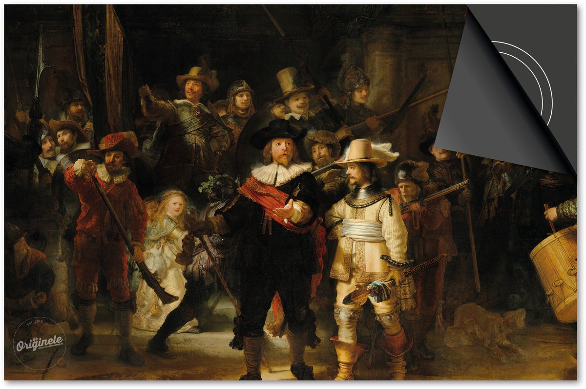 Inductie Beschermer Nachtwacht print Exclusief 76x51,5cm