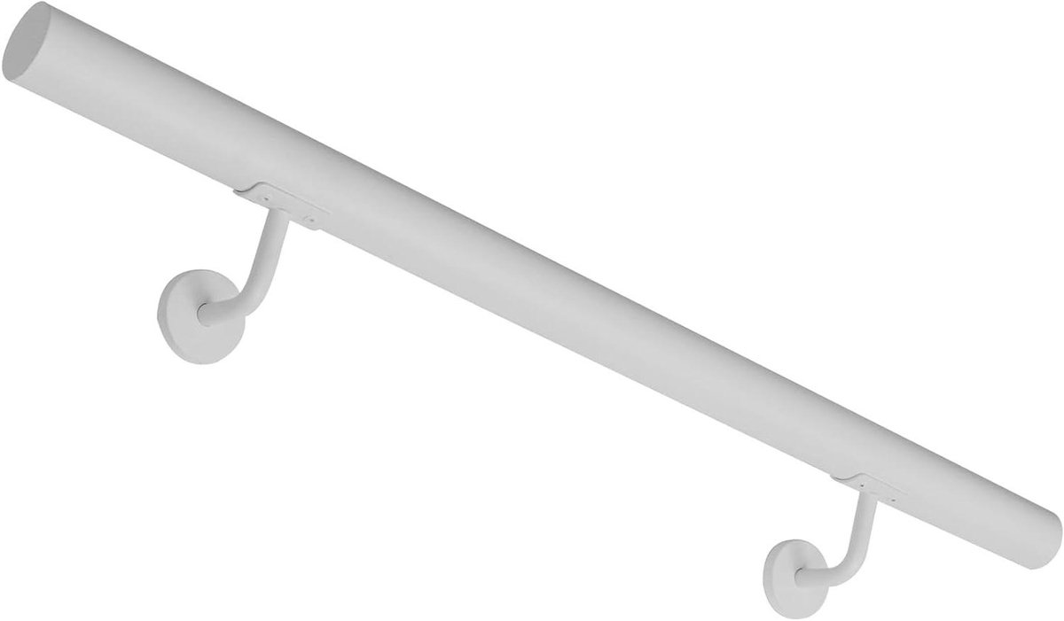Roestvrijstalen Leuning - Wandleuning Trap - Veiligheid Verhoging - Roestvrij V2A Staal - 70 cm - Wit