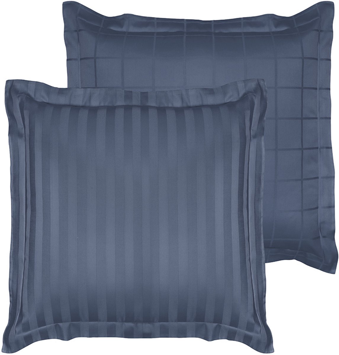 De Witte Lietaer Kussensloop Zygo Indigo - 50 x 70 cm - Blauw - Katoen Satijn