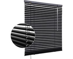 Aluminium Jaloezieën - Horizontale Luxaflex - Privacy en Zonwering - Verduisterend en Flexibel - 95x165cm - Zwart