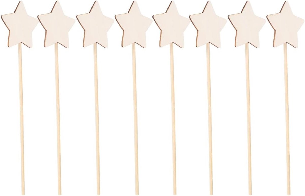 Onvoltooide houten toverstokken set van 8 stuks voor meisjes - DIY knutselprojecten, cosplay en feestdecoratie