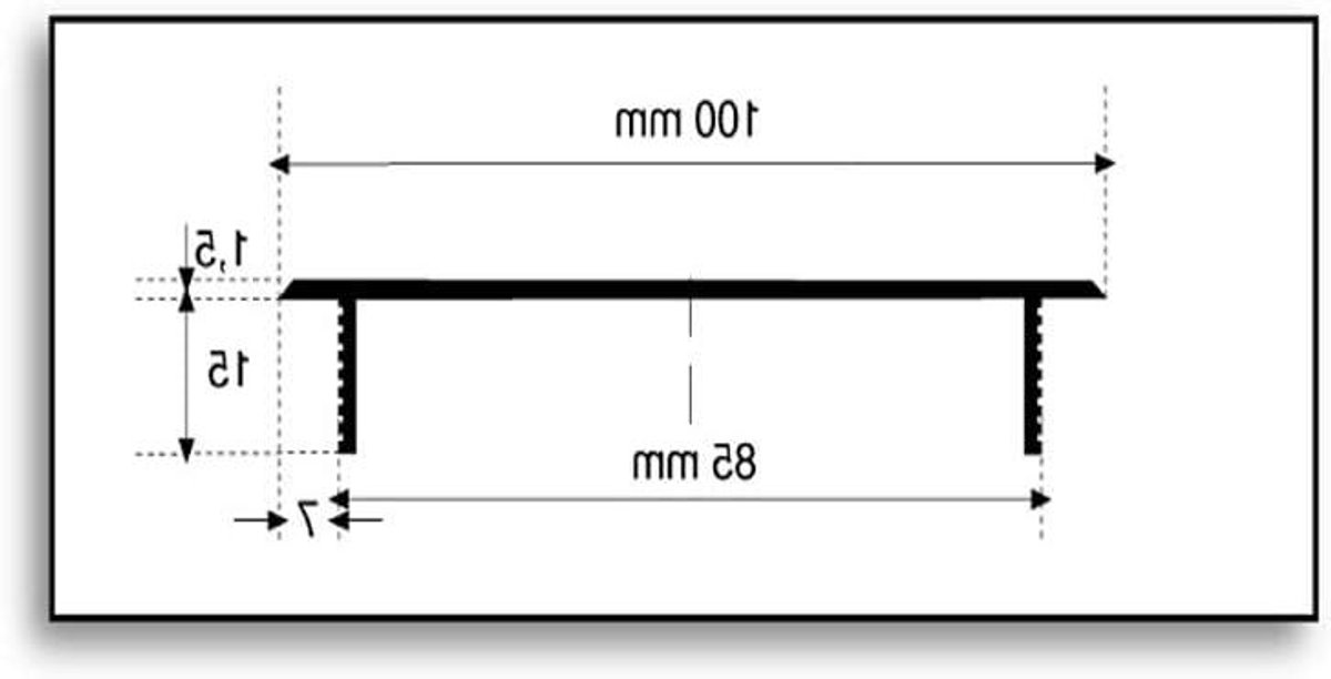Ventilatiegrille - Rooster - Verse Lucht Toevoer - Aluminium Constructie - 100 mm - Edelstaal