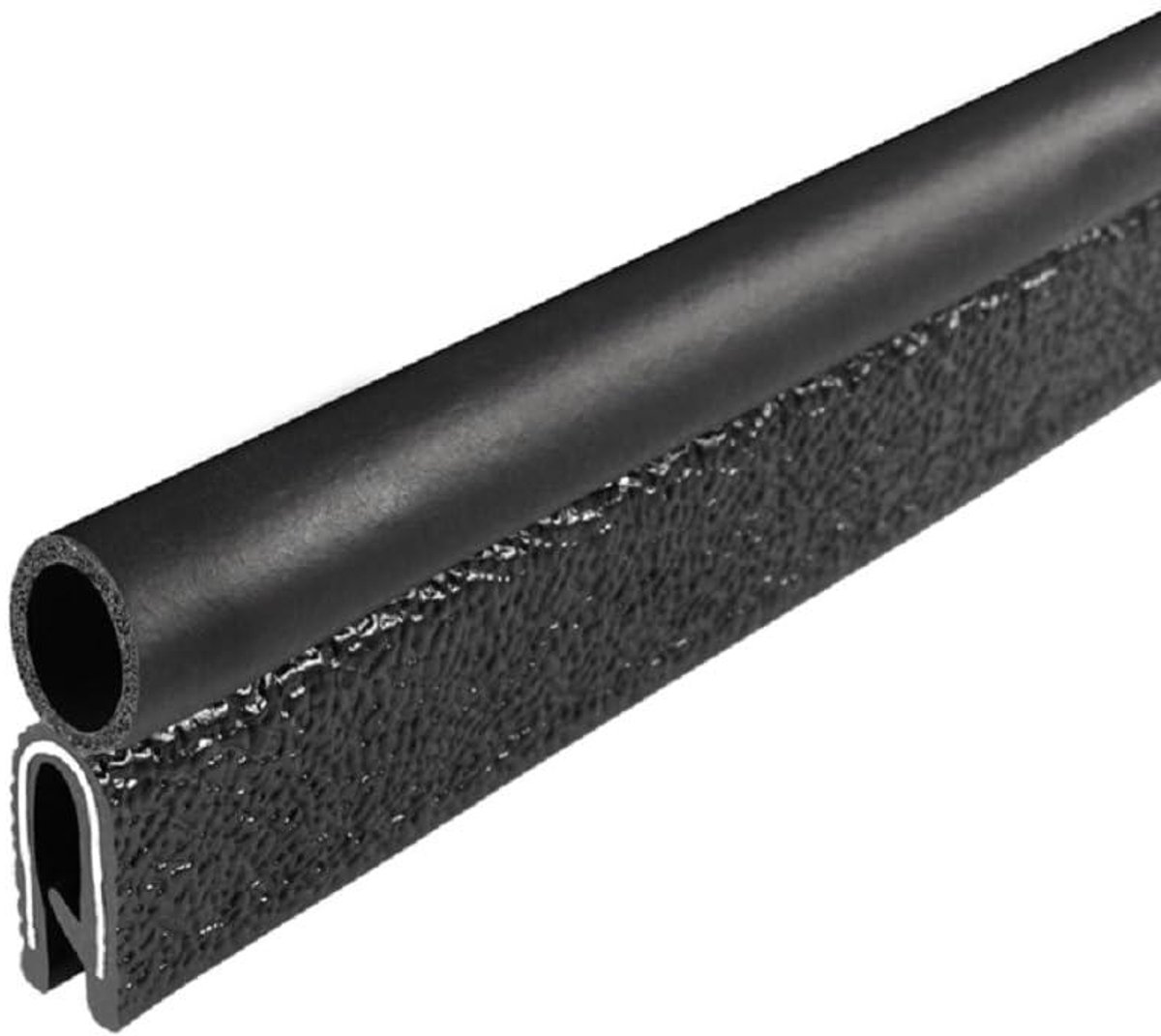 Afdichtingsrand met Bovenprofiel - Rubberen Profiel Rand - Voertuigen Afdichten - Flexibel PVC met EPDM - 6365 cm - Zwart