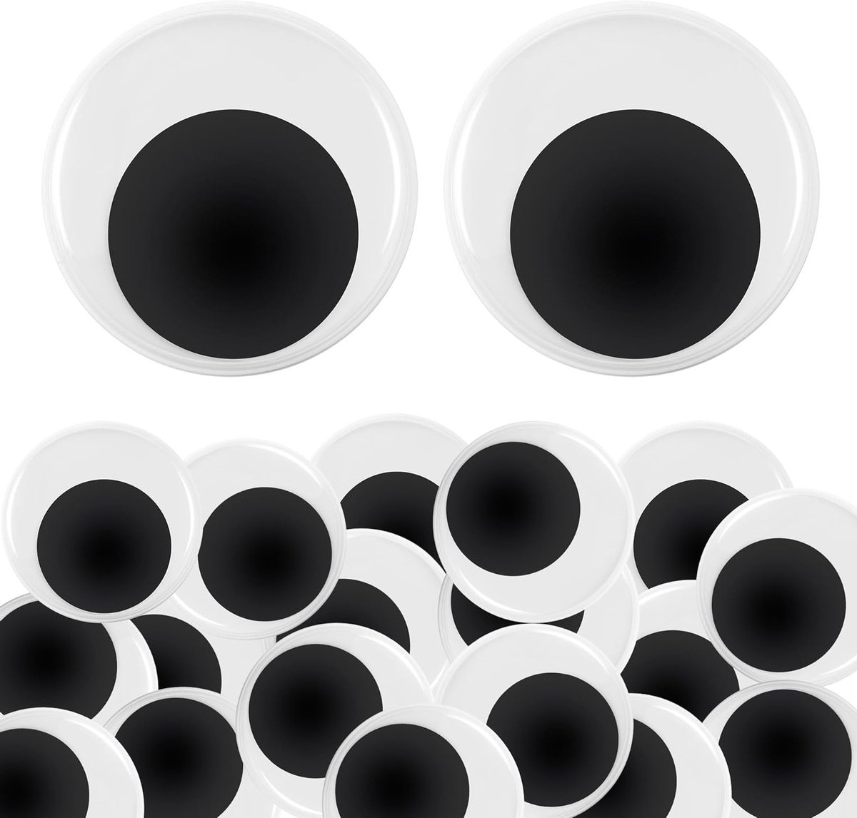 Pack van 36 Zelfklevende Wedge-Ogen 50mm voor Creatieve Projecten, DIY en Scrapbooking