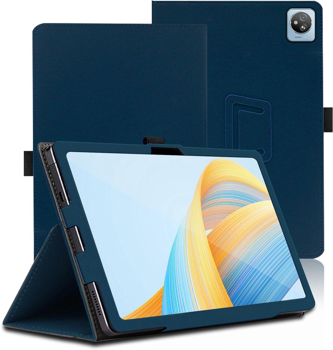 Tablethoes - Beschermhoes Tablet - Tablet Beschermen - Met Potloodhouder - 10.1 inch - Blauw