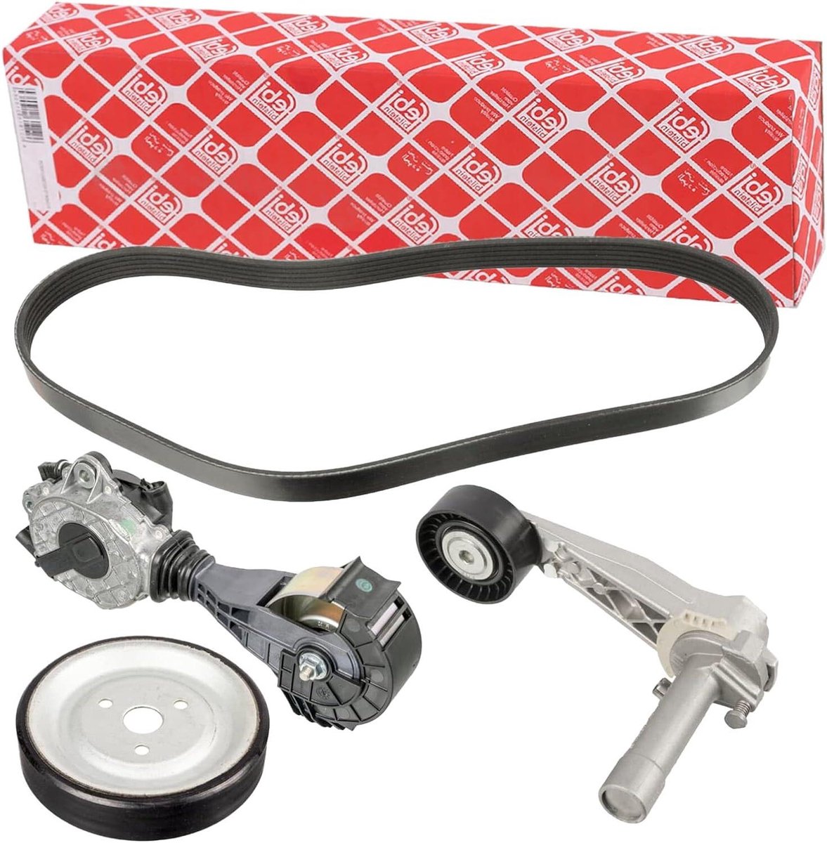 V-ribriemset met spanner - Spanrol set - Motoronderhoud - 1 Aantal Ribben - 184 kg - Zwart