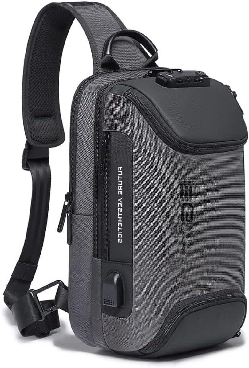 Borsttas Heren - Schoudertas Crossbody - Dagelijks Gebruik - Waterdicht Ontwerp - N.v.t. - Zwart