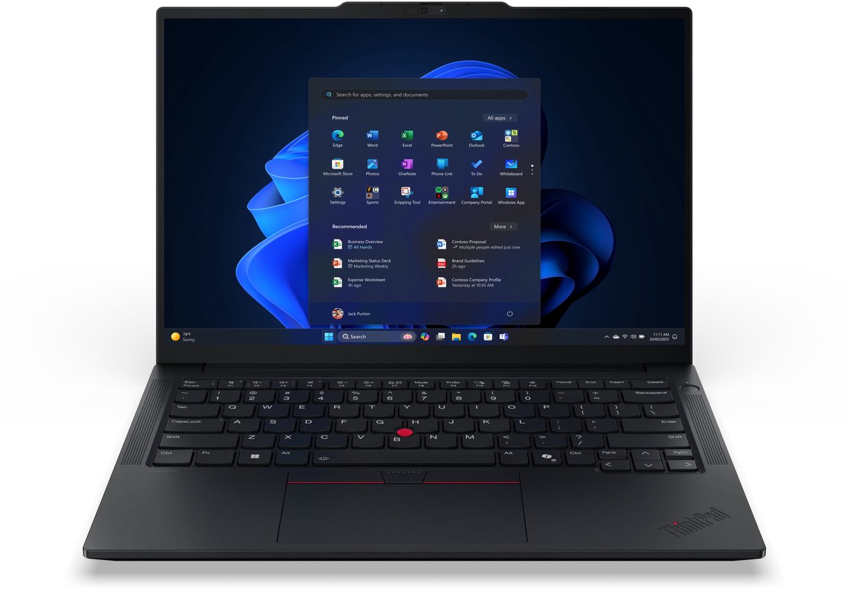 Lenovo ThinkPad E14 Gen 7 (Intel) Copilot+ PC Intel Core Ultra 7 258V Laptop 35,6 cm (14") WUXGA 32 GB LPDDR5x-SDRAM 512 GB SSD Wi-Fi 6E (802.11ax) Windows 11 Pro Zwart Engels