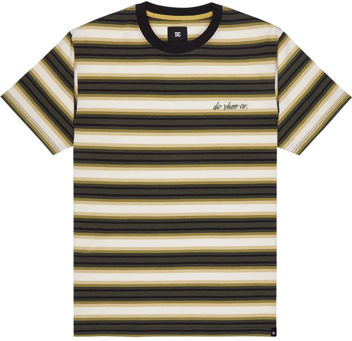 Dc Shoes Sheriff Stripe T-shirt Met Korte Mouwen L Man Olijf