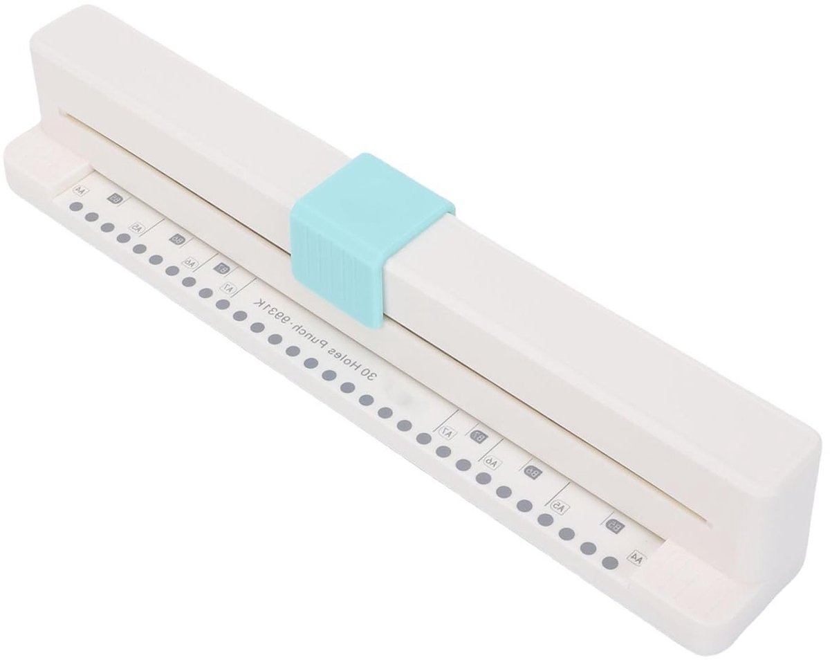 30 Holes Puncher - Draagbare Handmatige Ponsmachine voor A4 Binders, Notitieboeken en Planners met 30 Gaten