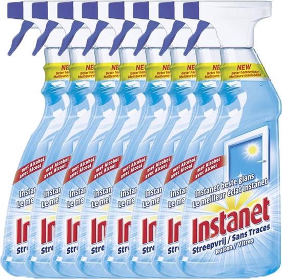 Instanet Spray ruitenreiniger – voordeelverpakking – 8 x 725 ml