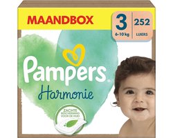 Pampers Harmonie luiers maat 3 (6-10KG) - 252 luiers - Voordeelverpakking