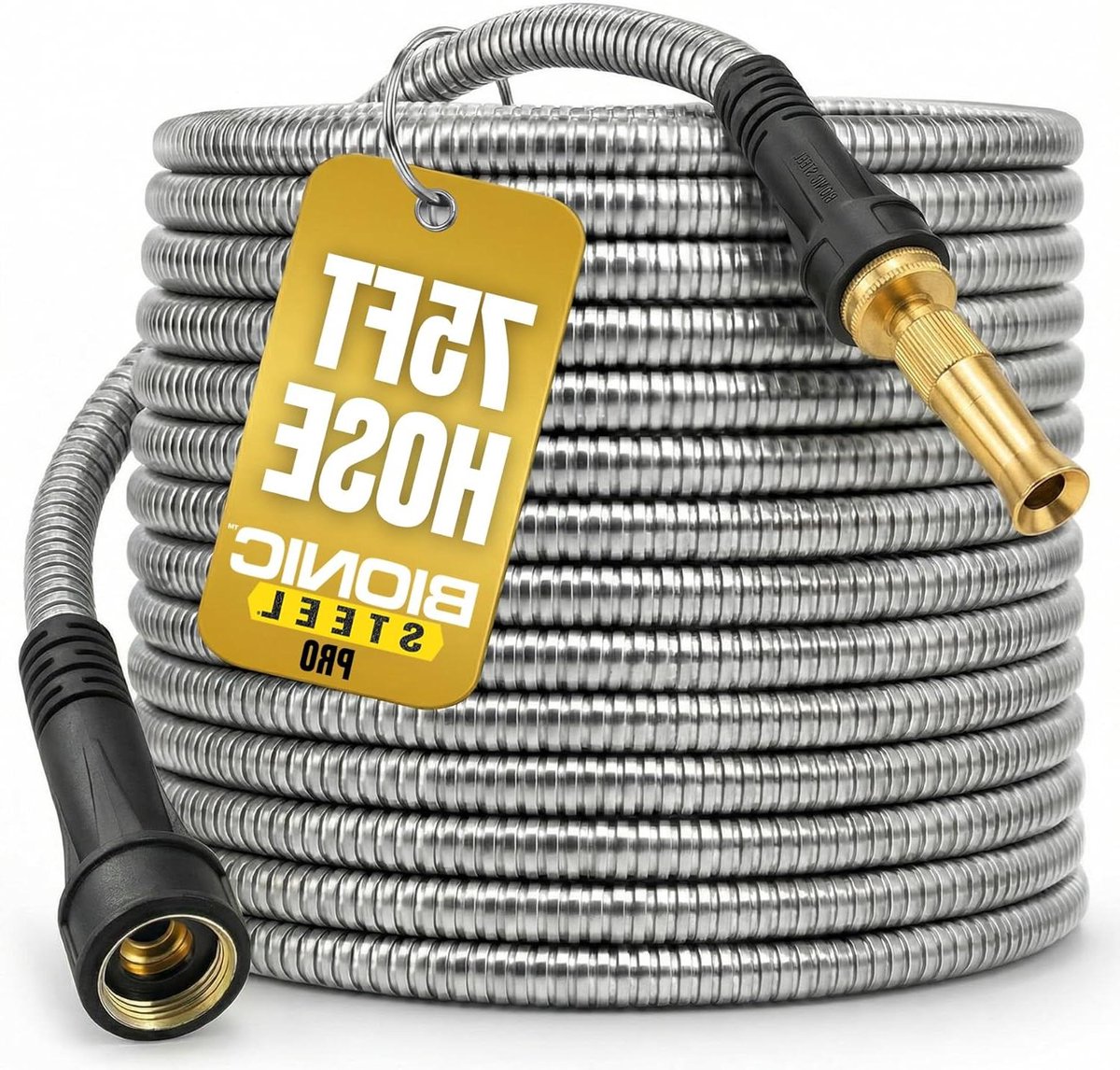 Metalen Tuinslang - Flexibele Slang - Tuin Besproeien - Roestvrij Staal - 75 Voet - Zilver