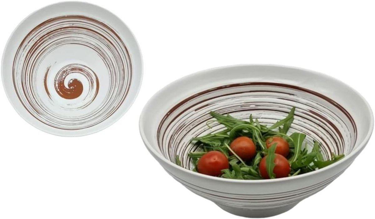 Servies Kom - Japanse Kom - Ramen Eten - Magnetron Ovenbestendig - 21 cm - Wit