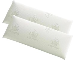 Traagschuim Kussen - Neksteun Kussen - Ontspannen Slapen - Dubbele Beschermhoes - 2 x 70 cm - Wit