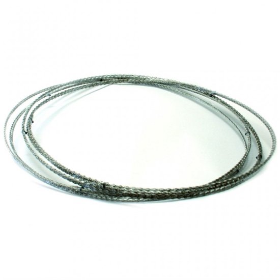 Roestvrijstalen spiraalanker van 6 mm breed, 10 meter lang, in een lus.